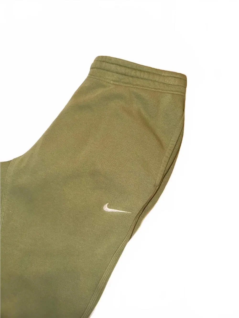 Nike Olive Green Joggers Sweatpants Swoosh Logo Cuffed Size M
